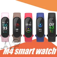 M4 Smart Wristbands Bracelet Fitness Tracker Sport Smartwatch 0.96 inch Heart Rate Blood Pressure with retail packing