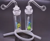 Plastic Acrylic Oliebrander Water Bong 10mm Oliebrander Pijpen Dikke Duidelijke Pijp Kleine Bubbler Bong Mini Olie DAB RIGS VS Glass Bong