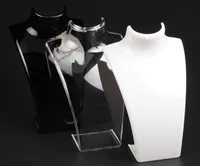 Acrylique Mannequin Display Boucle d'oreille Pendentif Colliers Modèle Porte-stand pour cadeau de bijoux de mode 2pcs / lot DS13 *