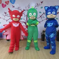 PJ MASKS Capes Cloaks With Eye Mask 2pcs set 5 Colors PJ Mask Costumes PJ Characters Cosplay Capes Kids Halloween Party Costume Gifts