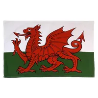 Wales Flag 0.9 * 1.5m Högkvalitativ polyestertryck 3x5 ft Nation Flaggor av Wales Banner Heminredning Dropshipping, Gratis frakt