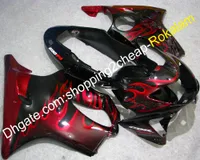 För Honda del CBR600 F4 99 00 CBR 600 1999 2000 CBR600F4 CBRF4 motorcykel karosseri röd flamma ABS plastfeoking kit (formsprutning)