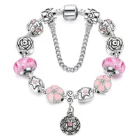 Hot autrichien Bijoux en cristal Charm Bracelet bricolage de luxe de bijoux femmes Bracelets Bangles émaillés perles Bracelets Cadeaux