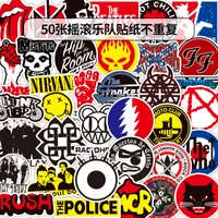 50 pcs/lot Mixed Skateboard Stickers ROCK Graffiti For Car Laptop Helmet Stickers Pad Bicycle Bike Motorcycle PS4 Phone Notebook Decal Pvc