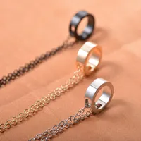 Art und Weisering hängende Halskette für Frauen und Männer Edelstahlpaarhalskettencharmeschmucksachen Geschenk der Geliebten