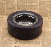 15.5 * 6cm 에코 - 친화적 인 유리 타이어 실린더 재떨이 흡연 액세서리 비산 방지 시가 안경 라운드 애쉬 트레이 흡연자 도구