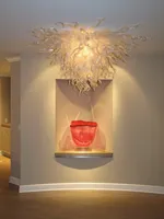 Europäische Murano-Glas-Kronleuchter Dale Chihuly Art Moderne Mini-Kristall-Deckenleuchte für Kronleuchter 100% Mund geblasen
