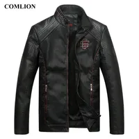 COMLION Faux Leather Jackets Men clássico de alta qualidade da motocicleta bicicleta Cowboy Jacket Casaco masculino mais grossa de veludo Coats M-5XL C46 S191019