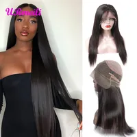360 полный парик шнурка человеческих волос сырые индийские девственные волосы парики для чернокожих женщин дешевый парик Perruques De Cheveux Humains с волосами младенца