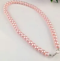 Einzelne Strang-Faux-Nachahmung Perle 8mm Pearl Lätzchen Aussage Halskette Schmuck Geschenk Mode Womens Kurzkette Fine Schmuck für Frauen