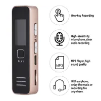 Recorder Digital Voice Recorder 20 ore con lettore MP3, Mini Audio Record Supporto 32 GB TF Card Professional Dictaphone