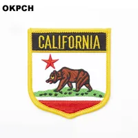 U.S.A California State Iron On Badge Geborduurde Kleding Badge voor Kleding Stickers Kledingstuk 1pcs 6 * 7cm