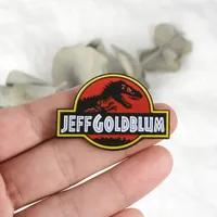 Gules Dinosaurus Jagen op Nieuwigheid Broches "Jeffgoldblum" Broche Pins Movie Badges Sieraden Emaille Revers Pin Broches