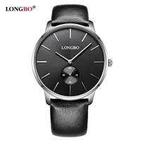 Longbo Luxury Quartz Watch Casual Fashion Leather Strap Watches Men Women Wather Watch Sports Talog Wristwatch Gift 80286