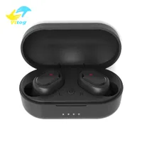Vitog TWS Bluetooth-öronproppar Mini Sports True Wireless Headset 5.0 Earphone Auto Pairing Universal för smartphones