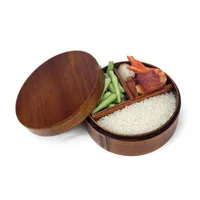 ABZC-Japanse Bento-dozen Houten lunchbox Sushi Draagbare Container Houten Container