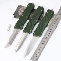 muharebe D2 otomatik oto bıçak av bıçakları noel hediyesi kamp yeşil kol çift eylem taktik kendini savunma katlama EDC bıçak bıçağı