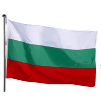 Bulgarien-Flagge 150x90cm 3x5ft Printing 60D Polyester Verein Sport Indoor Outdoor mit 2 Messing-Ösen, freies Verschiffen
