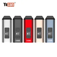 2021 Original Yocan Vane Kit Main Dry Herb Vaporizer Oled Display Keramikkammare 1100mAh Pen 5 färger DHL Gratis