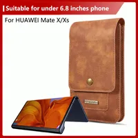 Original omslag för Huawei Mate XS Case Flexibel bildskärm Vikbar telefon Mate x Cover med slits midja hängande universell läderpåse