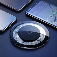 Clear Wireless Fast 10W-Ladegerät für iPhone 11 Pro XR-sichtbares transparentes Qi-Charge-Pad für Samsung Galaxy Note10 S10 Schnellladung