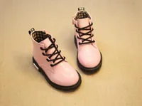 Осень зима детские ботинки Martin Детская обувь Высокие кроссовки из искусственной кожи Boys girl Baby snow boots размер 21-36