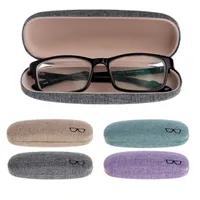 Tessuto di lino occhiali duri custodia protettibile occhiali protettibili custodia in metallo occhiali da vista per occhiali da sole occhiali da sole protettiva accessori per occhiali