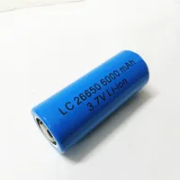 Высокое качество Синий LC 26650 6000mAh 3.7V аккумуляторная батарея лития Бесплатная доставка