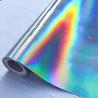 30 * 100 cm laser prata cromo cromo vinil holográfico carro envoltório carro filme arco-íris carro decoração decoração cromada folha decalque