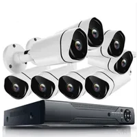 Full HD 8CH AHD KIT Home Outdoor CCTV-Kamerasystem 8-Kanal1080P Wasserdichte Überwachungs-Sicherheitskamera-Kit mit DVR
