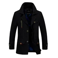 Jaycosin 새로운 도착 남성 자켓 가을 겨울 캐주얼 스포츠웨어 패션 중간 길이 옷깃 버튼 코튼 윈드 브레이커 코트