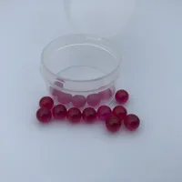 6mm Rubinkugel Terp Perle Dab Perle Insert Rote Farbe für 25mm 30mm Quarz-Banger Nägel Glasbongs