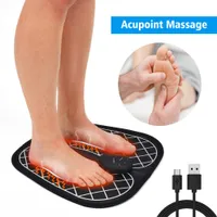 Elektrische Ems Voet Massage Pad Acupunctuur Stimulator Puls Muscle Massager Voeten Massage Kussen USB Foot Care Tool Machine