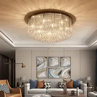 룸 현대 럭셔리 높이가 직경 50cm 조명 마운트 식당 침실 생활 크리스탈 샹들리에 조명 - 100cm 천장 램프