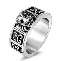 316l Stainless Steel Ring Men Vintage Style Punk Rock Lion Head Finger Rings Party Gift Fashion Jewelry 645