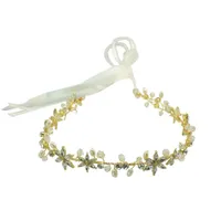 US-Lager-Charme mit Kristall Strass Perlenkupferdraht Haarband Kristall Braut Hochzeit Haarteil Zubehör Kopfbrust Schmuck