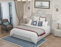 alta cama suave JF001 muebles modernos del dormitorio de lujo respaldo apoyo para la cabeza con la media de la tela doble de tamaño king marco de la cama personalizada