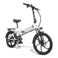 SAMENTELIJKEBIKE 20LVXD30 Draagbare vouwen Smart Electric Moped Bike 350W Motor Max 35km / H 20 Inch Banden - Wit