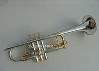 En çok satan trompet c tonu C180SML-239 Gümüş Pirinç Anahtar Kılıflı Üst Müzik Enstrümanı