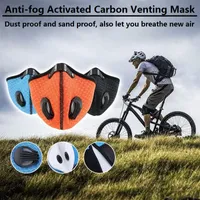 Outdoor Anti-Dust-Mund-Mask-Maske Anti-Nebel aktiviert Belüftung Atmungsaktives Sport Reiten Unisex-Atemschutz-Gesichtsabdeckung für Laufreiten