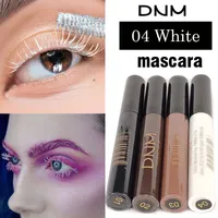 Naturlig silkefiber eyelash förlängning färgad mascara makeup party svart brun vit färg vattentät curling mascara ögon verktyg 5ml