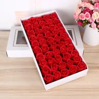 New Year Soap Flower 6cm Artificial Roses High Grade Box-packed Romantic Valentine\&#039;s Day Gift Wedding Flowers Free ship LX8901