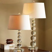 Simples e luxuoso mesa de cristal arte quarto lâmpada de cabeceira sala candeeiro de mesa decorativas criativo moderno