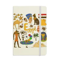 Egypte Landscap Animaux Drapeau National Notebook Tissu Couverture rigide classique Journal Journal A5