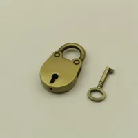 37*22mm Metal Padlock Buckle Clasp Key Lock Suitcase Crafts DIY Bag Purse Part Hardware Decoration Accessories