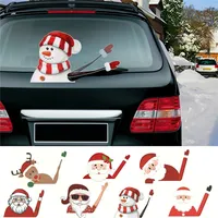 2019 Nya biltillbehör Julen Auto Dekorationer DIY Bilklistermärke Vindruta Santa Claus Cute Window Dekaler Bil Wiper Sticker