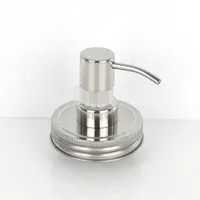 Zilveren hand zeep lotion dispenser pomp roestvrijstalen mason jar aanrecht zeep hotel badkamer accessoire huishoudelijke tool