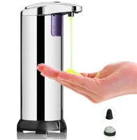 Jabón Líquido de acero inoxidable de 250 ml dispensador del desinfectante de la mano del tacto del jabón de la botella de lavado automático dispensador de jabón líquido