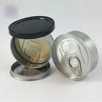 Mão fechada estiramento lata pode latas inteligentes latas seladas seladas frasco de botão inteligente para a erva seca embalando o atum de embalagem