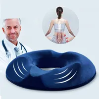 Comfort Memory Foam Sitzkissen Spinalausrichtungsstuhl Pad zur Erleichterung von Sitting Rückenschmerzen Atmungsaktiv Bürostuhl Kissen DBC DH0762-3